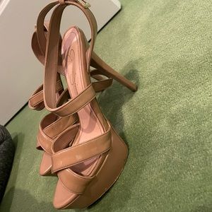 Jessica Simpson high tan heels size 8.5